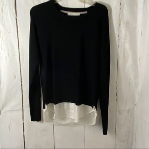 Brochu Walker Sz Large Black White Sweater